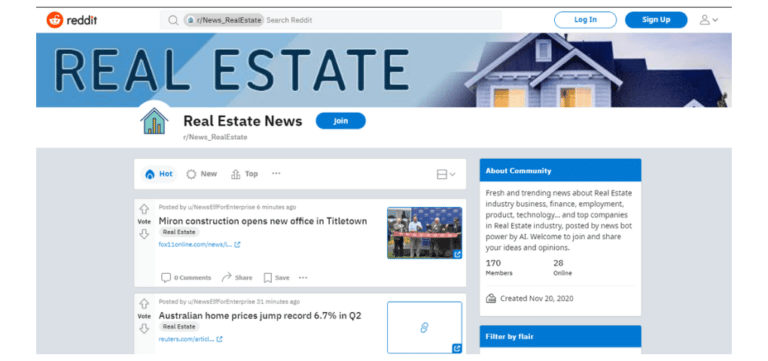 Top 32 Real Estate Agents Blogs in 2021_reddit