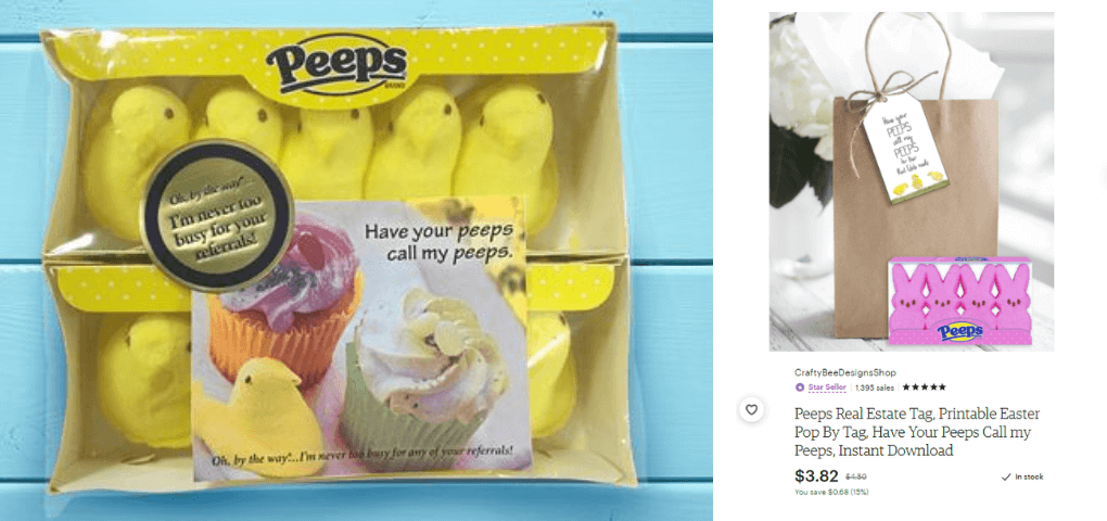 20 Thoughtful Real Estate Pop By Ideas to Try-peeps marshmallow