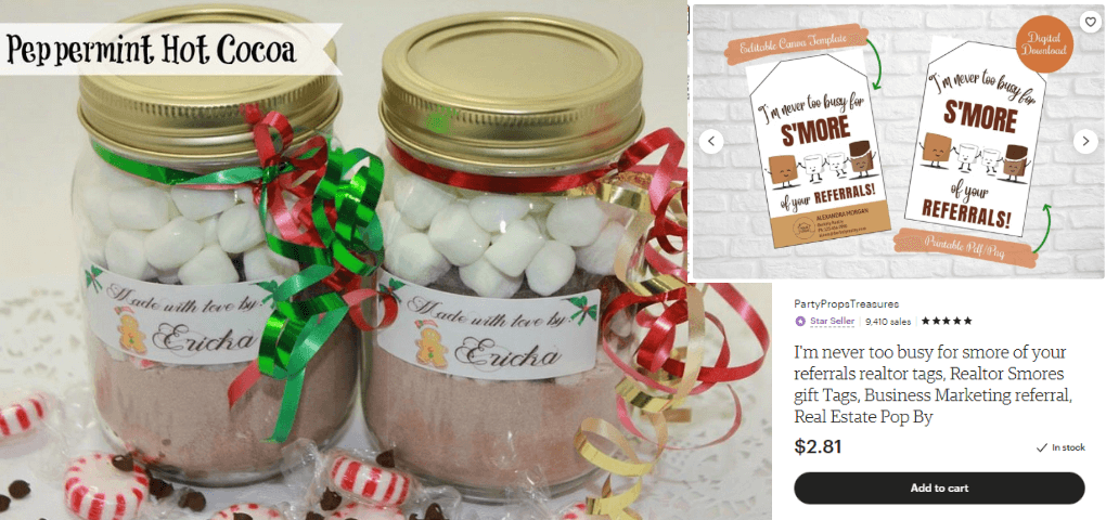 20 Thoughtful Real Estate Pop By Ideas to Try-hot peppermint cocoa